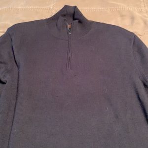 Men’s Black Perry Ellis Half Zip Pullover Sweater